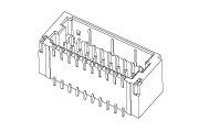 JST SHD Dual Row SMD Right-Angle Header Diagram