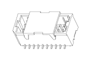 JST SHD Dual Row SMD Vertical Header Diagram