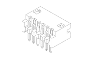 Hirose df13 Right-Angle Header Diagram