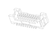 Hirose 1.25 mm Pitch Connector Dual Row SMD Vertical Header Diagram