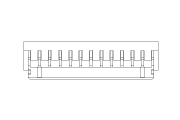 Hirose DF11 Dual Row Housing Diagram