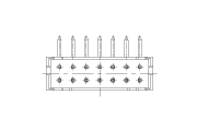 Hirose DF11 Dual Row Right-Angle Header Diagram