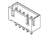 JST B2B-XH-A(LF)(SN) XH Through Hole Vertical Header Diagram