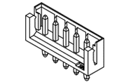 JST EH Connector Vertical Header Diagram