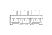 JST XA Connector Right-Angle Header Diagram