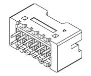 JST XA Connector Vertical Header Diagram