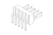 Molex KK 254 Right-Angle Header Diagram