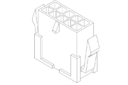 Molex 43020-0400 Micro-Fit 4 Pin Dual Row Plug Housing Diagram