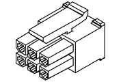 Molex 43025 Micro-Fit 3.0 dual row receptacle housing Diagram