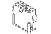 Molex 5559-04P Mini-Fit Jr. 4-Pin Dual Row Plug Housing Diagram