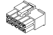 Molex 39-01-2020 Mini-Fit Jr. dual-row receptacle housing diagram