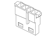 Molex Disk Drive Power Connector Housing 8981-4P Diagram