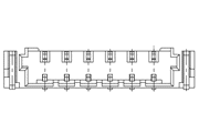 Hirose DF52 SMD Right-Angle Header Diagram