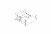 AMPMODU MOD II Right-Angle Header Diagram