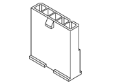 molex mini fit jr single row plug housing without flange diagram