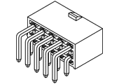 molex mini fit jr dual row right-angle header diagram