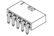 molex mini fit jr single row right-angle header diagram