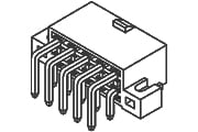 molex mini fit jr single row right-angle header diagram