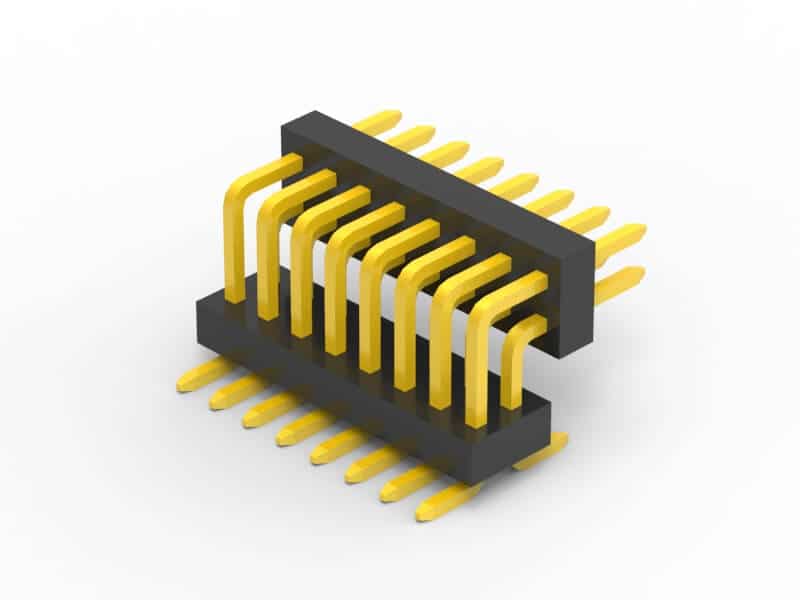 1mm smd right angle pin header 3d model