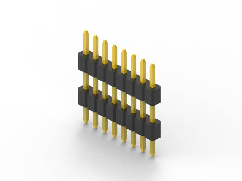 1mm vertical pin header 3d model