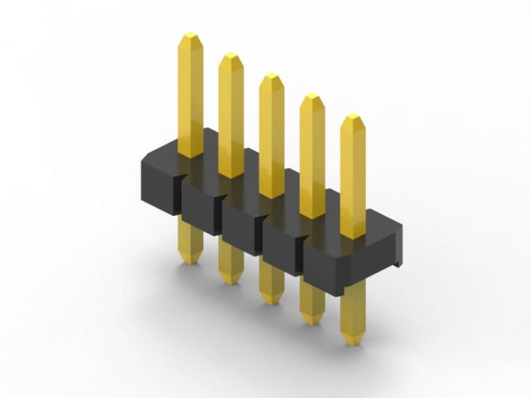 1.27mm vertical pin header 3d model