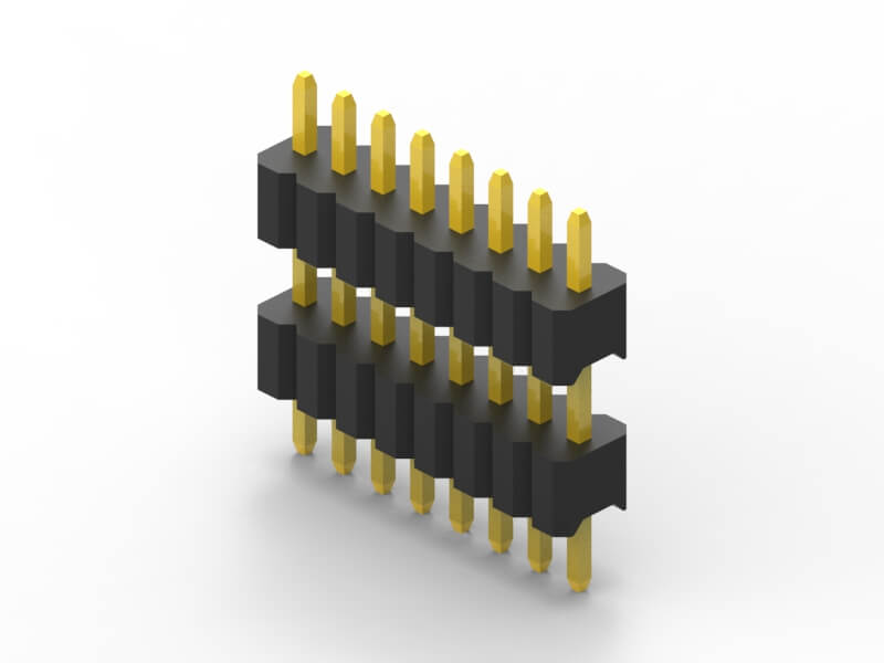 1.27mm vertical pin header 3d model