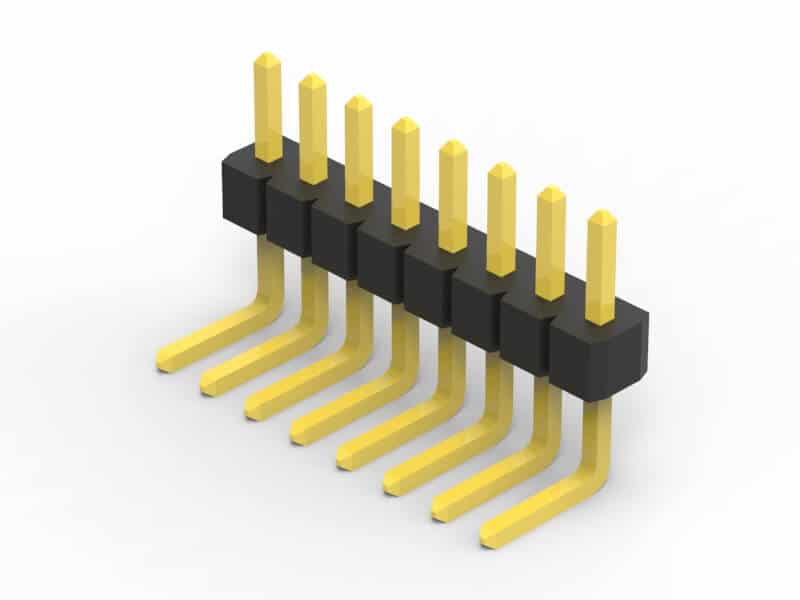 1mm right angle pin header 3d model