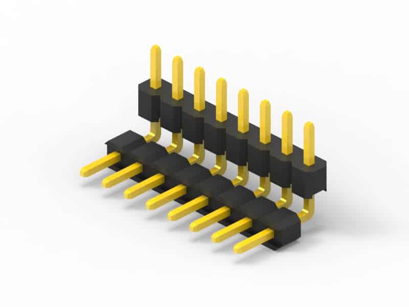 2mm single row right angle pin header 3d model