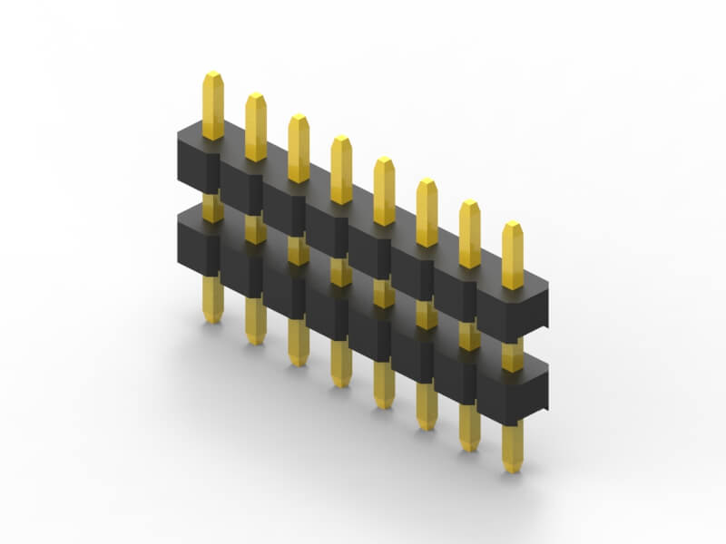 2.54mm single row Vertical pin header 3d model