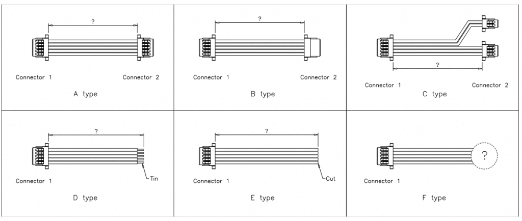 JST SH Connector cable assemblies JST SH Connector cable assemblies