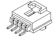 Molex SL Connector SMD Right-Angle Header Diagram