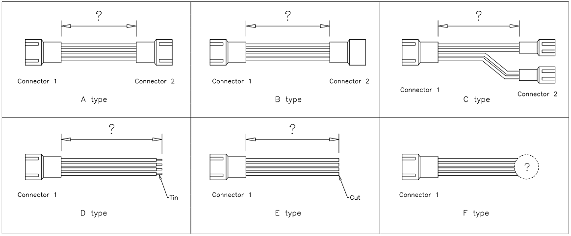 Molex Mini-Latch Cable with Plug Housing Diagram