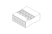 Dupont 2.54mm pitch wire to wire connector dual row housing drawing