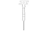 Dupont 2.54mm pitch wire to wire connector pin contact drawing