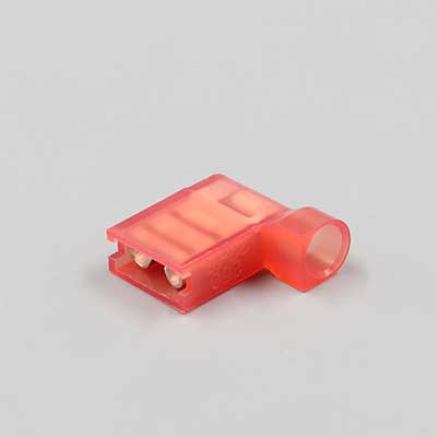 Red Nylon Insulated Female Spade Flag Terminal