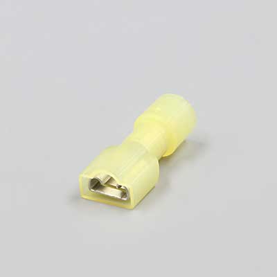 Yellow Nylon Insulated Female Spade Terminal