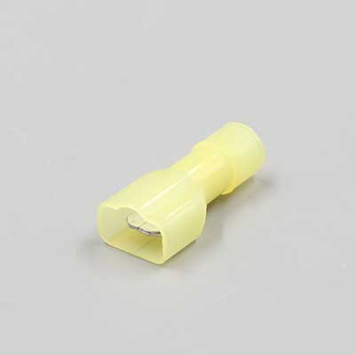 Yellow Nylon Fully Insulated Male Spade Terminal