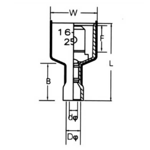 Male Spade Terminal Nylon Fully Insulated-Reel Drawing