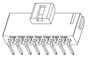 Molex Ultra-Fit Right-Angle Header 172310 Drawing
