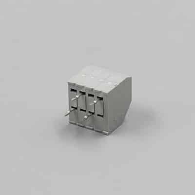 Gray 2.5mm Pitch 4 Pin Spring Terminal Block Bottom