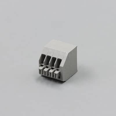 Gray 2.5mm Pitch 4 Pin Spring Terminal Block Top