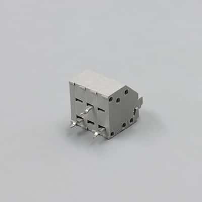 Gray 3.5mm Pitch 3 Pin Spring Terminal Block Bottom