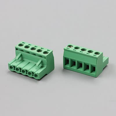 Right-Angle Plugable Terminal Block 5 Pin 5.08mm Pitch Plug