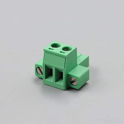 Right-Angle Plugable Terminal Block 2 Pin 5.08mm Pitch Plug Back